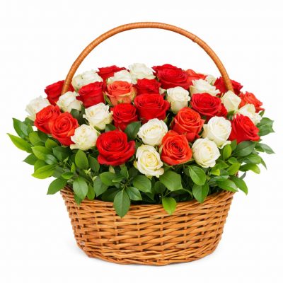 Корзина с цветами «Утренний дождь»