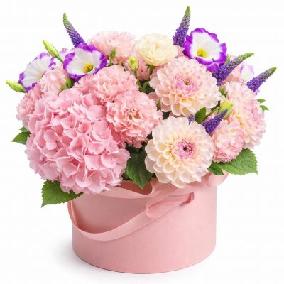 Цветы в коробке «Каскад счастья»