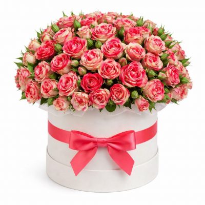 Цветы в коробке «Рубиновый сад»