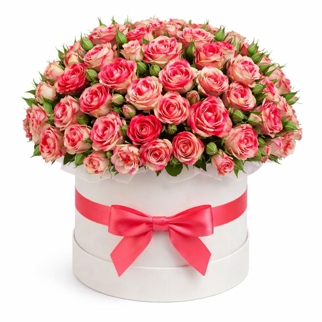 Цветы в коробке «Рубиновый сад»