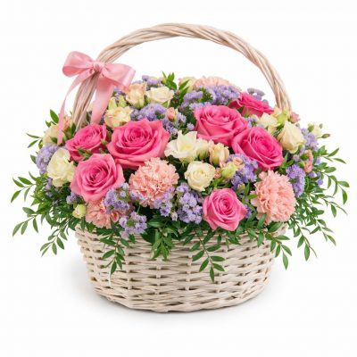 Цветы в корзинке «Объятия любимой»